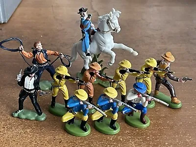 Buy Britains, Herald  Wild West, 11 Cowboys, Toy Soldiers, 1/32 Scale. • 24.95£