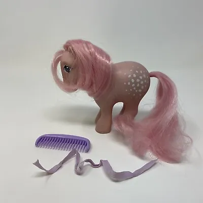 Buy Vintage My Little Pony MLP Cotton Candy HK1982 Concave Feet Comb And Ribbon  • 8.40£