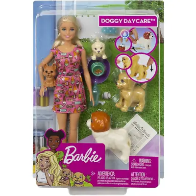 Buy Barbie Doggy Daycare Doll & Playset FXH08 • 24.99£