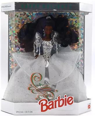 Buy 1992 Happy Holidays Barbie Doll / African American / Mattel 2396, NrfB • 92.36£