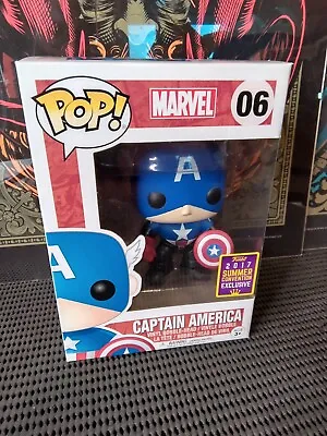 Buy Funko Pop Marvel #06 Captain America 2017 Summer Convention Exclusive • 17.99£