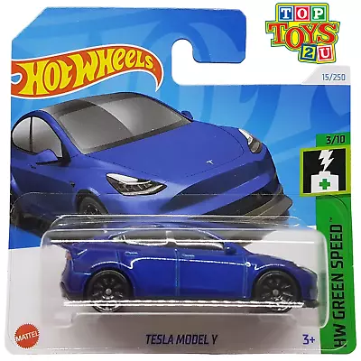 Buy Hot Wheels HW Green Speed Tesla Model Y 1:64 Scale Diecast Model Car 3/10 • 7.77£