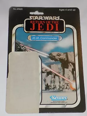 Buy Vintage Star Wars Kenner AT-AT Commander 65-Back Cardback Backing Card • 19.99£