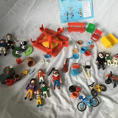 Buy Playmobil Family Bikes Dog Picnic Roundabout Footballers Music • 7£