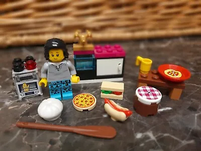 Buy Lego Kitchen With Chef Mini Figure Oven Sink Food Pizza Muh Plate Table Lot 3F • 5.99£