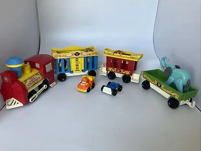 Buy Vintage 1970s Fisher Price Circus Train With Animals And Figures Working Sound • 29.99£
