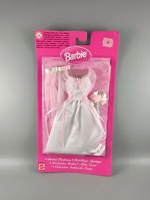 Buy Barbie Bridal Fashions Pink & White Doll Wedding Dress Sealed Mattel 1998 • 19.99£