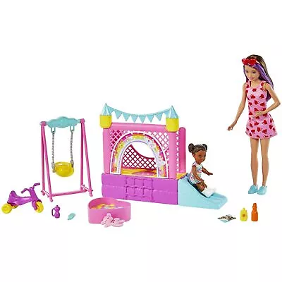 Buy Mattel UK Barbie - Skipper Playset - Babysitters Bounce House (Hhb67) NEW • 57.36£