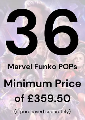 Buy Funko POP Mystery Box Random 36 Genuine Marvel Funko POP With Protectors • 199.99£