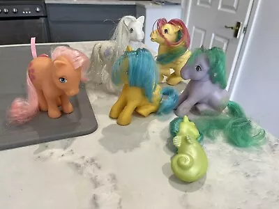 Buy My Little Pony Vintage Lot Ponies Sea Shimmer Bubbles Seashell Skydancer • 5.99£