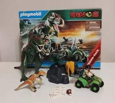 Buy Playmobil 71183 Dinosaur T-Rex Attack With Raptor And Quad Dinosaur Play Set • 19.99£