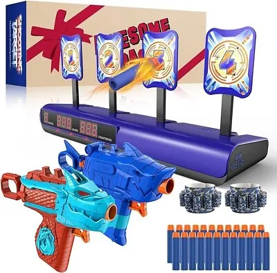 Buy Electric Target For Nerf Guns With 2 Blaster Toy Guns Auto Reset 24 Refill Darts • 11.99£
