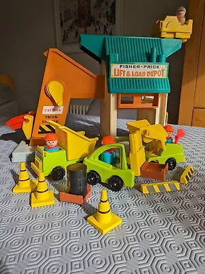 Buy Fisher Price Little People Lift And Load Depot 942 Toy Playset  1977 Vintage • 10£