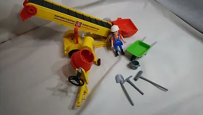 Buy Playmobil 3759 Vintage Construction Conveyor Belt And Cement Mixer For Building • 19.99£