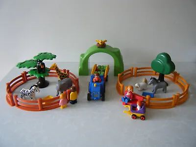 Buy PLAYMOBIL 123 Set 6754  ZOO + PETTING ZOO With Tractor Lots Of Animals & Figures • 16.99£