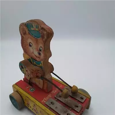 Buy Vintage 1962 Fisher Price Tiny Teddy Pull Along • 10£