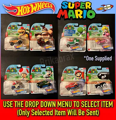 Buy Hot Wheels SUPER MARIO Die Cast Metal & Plastic Toy Cars (Select Item) New • 9.99£