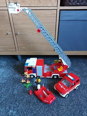 Buy Playmobile Fireman And Fire Engine Set • 14.99£