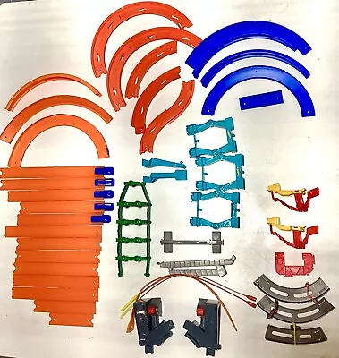 Buy Hot Wheels Track Lot (lot Of 49 Pieces) Straight, Connectors, Side Curves More • 28.88£