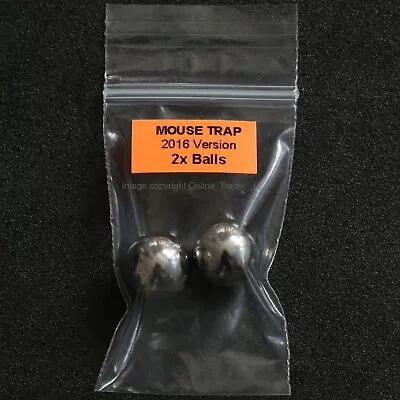 Buy MOUSE TRAP Ball - 2x Replacement Metal Steel Ballbearing +BAG Hasbro Game (2016) • 2.02£