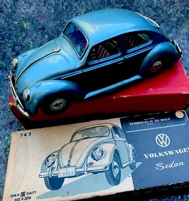 Buy Vintage VW Tin Toy Japan BANDAI Friction VOLKSWAGEN BEETLE 8   Original Box • 233.08£