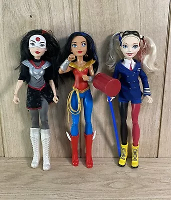Buy DC Super Hero Girl Dolls Harley Quinn, Wonder Woman & Katana 12  Action Figures • 14.36£