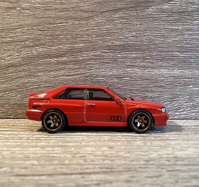 Buy Hot Wheels 87 Audi Quattro Red Custom Real Rider Rubber Tyres • 12£