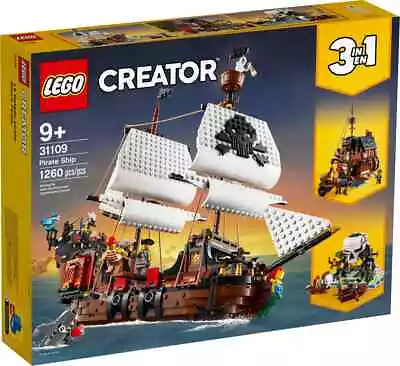 Buy Lego Pirate Ship - 31109 - 3 In 1 Creator - 1260 Pcs New  • 112.14£