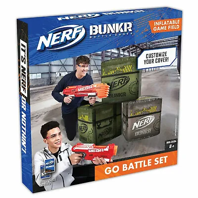 Buy NERF BUNKR GO BATTLE SET INFLATABLE GAME FIELD BATTLE, Packaging Shelf Wear • 13.90£