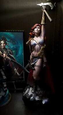 Buy Red Sonja Premium Size Sideshow, She-Devil With A Sword Statue, Painted Head • 900.94£