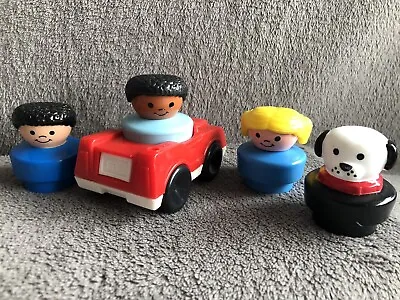 Buy Vintage Fisher Price Little People Chunky Figures And Car Bundle • 6.99£