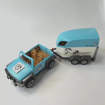Buy Playmobil Horse Box Car Blue Play Toy  - (Vehicle Only - No Horses Included) • 20£