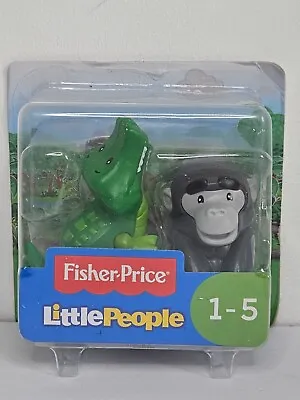 Buy Fisher Price Little People Zoo Safari Animal Alligator Gorilla 2 Pack 2018 • 11.99£