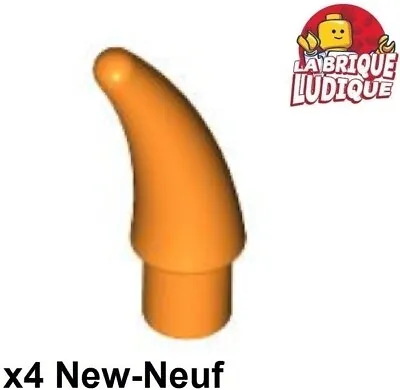 Buy LEGO 4x Horn Barb Small (Helmet Horn) Orange 53451 NEW • 1.10£