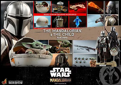 Buy STAR WARS The Mandalorian & Grogu Deluxe Figure 1/6 Hot Toys Sideshow TMS015 • 513.03£