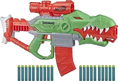 Buy Nerf DinoSquad Rex-Rampage Motorised Dart Blaster 10-Dart Clip 20 Darts Gift Fun • 33.49£