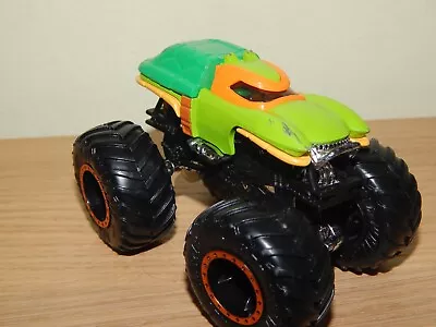 Buy Hot Wheels Monster Truck Teenage Mutant Ninja Turtles Michelangelo 1:64 Scale • 8£