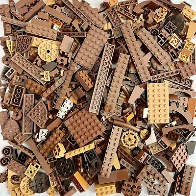 Buy LEGO 500g Bundle BROWN Bricks Plates Slopes Tiles Small Pieces Bulk Parts Joblot • 10£