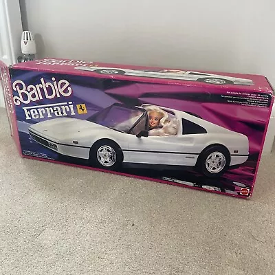 Buy Mattel Vintage 1986 328 Barbie White Ferrari Car - Original Box • 70£