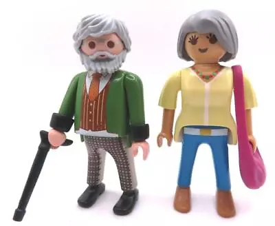 Buy Playmobil Old Couple Grandma & Grandpa Figures /  Man & Lady House Family People • 5.94£