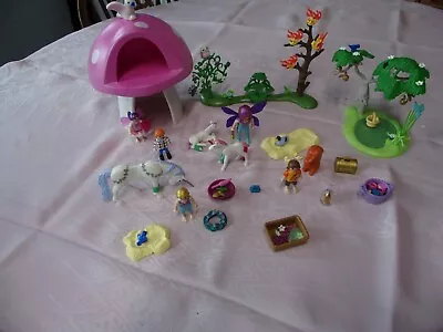Buy Playmobil Enchanted Fairy Princess Mushroom House Trees Figures +accessories • 16£