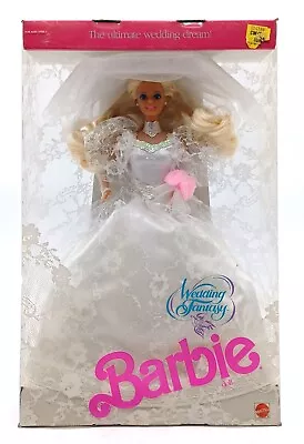 Buy 1989 Wedding Fantasy Barbie Doll In Bridal Fashion / Bride / Mattel 2125 / NrfB • 103.06£
