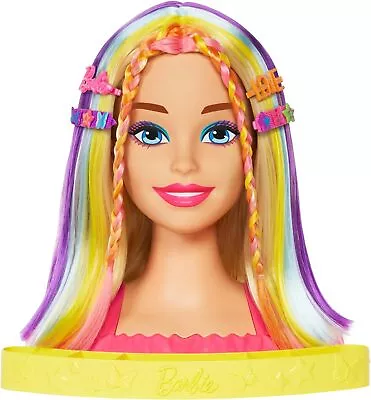 Buy Barbie Doll Deluxe Styling Head With Color Reveal Accessories And Straight...  • 41.95£