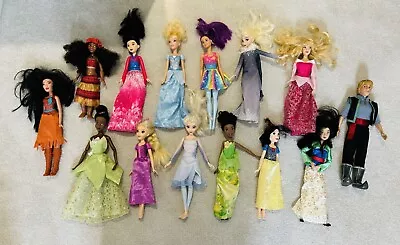 Buy 14 Disney Barbie Dolls Bundle Pocahontas Tiana Moana Rapunzel Mulan Elsa Aurora • 14.95£