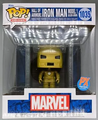 Buy #1035 Hall Of Armor: Iron Man Model 1 (Golden Armor) Marvel Deluxe Funko POP • 19.99£