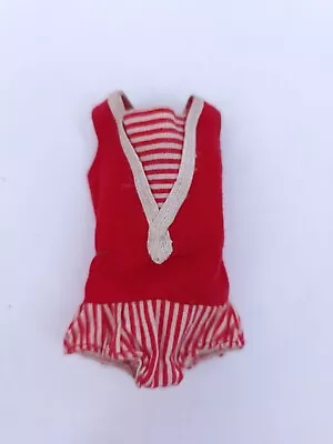 Buy Vintage 1960s Mattel Barbie Sister Original Red White Bathing Suit Skipper Bathing Skipper • 20.07£