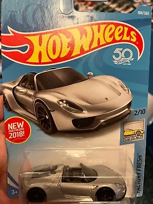 Buy Scarce Mattel Hot Wheels Porsche 918 Spyder 2018 50th Anniversary Sealed Blister • 40£