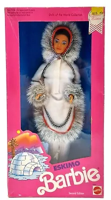 Buy 1990 DotW Eskimo Barbie Dolls / Dolls Of The World / Mattel 9844, NrfB, Original Packaging • 56.63£
