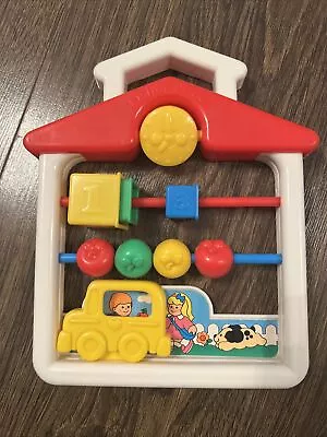 Buy Vintage Fisher Price School House Bus Developmental Activity  Baby Toy 1991 • 5£