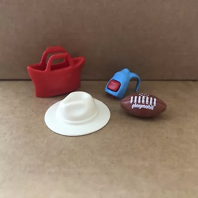 Buy Playmobil Figure Accessories 2 X Bags Hat & Football, Dolls House Spares 07 • 2£